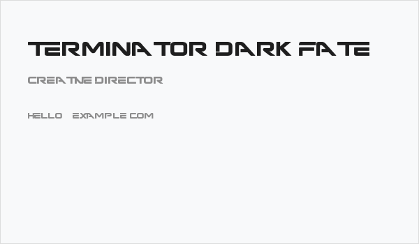 Terminator Dark Fate Business Card