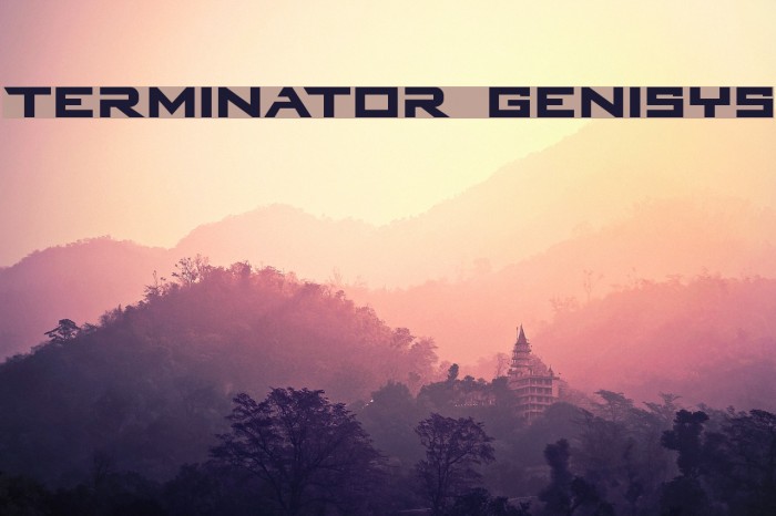 Terminator Genisys Schriftart examples