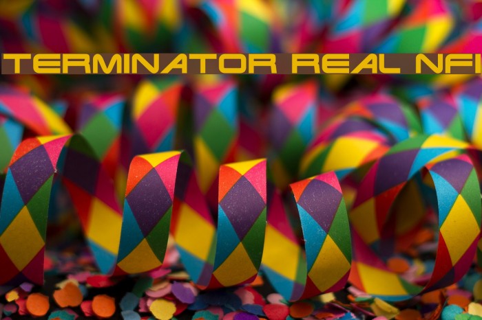 Terminator Real NFI Font examples