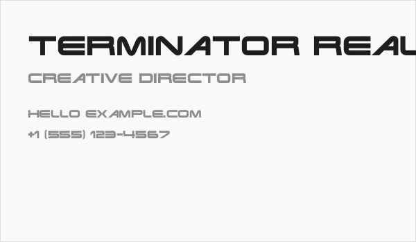 Terminator Real NFI Business Card