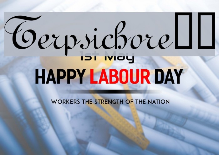 Terpsichore!` Font examples
