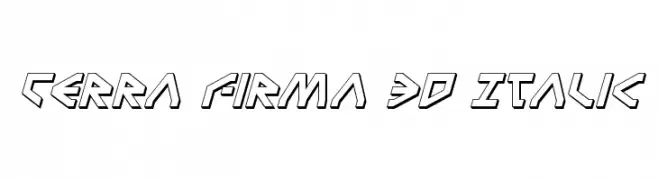 Terra Firma 3D Italic  تنزيل الخطوط