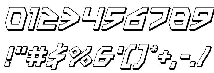 Terra Firma 3D Italic Font OTHER CHARS