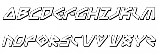 Terra Firma 3D Italic 字体 大写