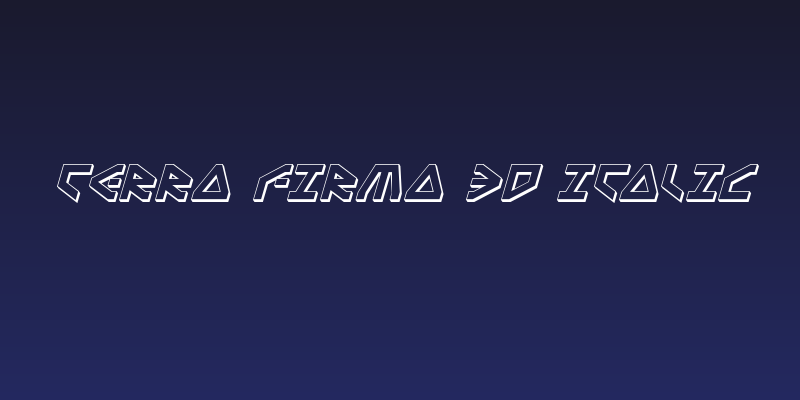 Terra Firma 3D Italic Social Header