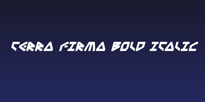 Terra Firma Bold Italic Social Header