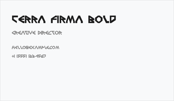 Terra Firma Bold Business Card