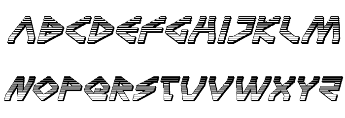 Terra Firma Chrome Italic Font LOWERCASE