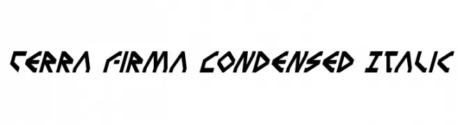 Terra Firma Condensed Italic  Frei Schriftart Herunterladen