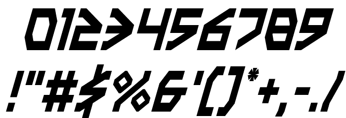 Terra Firma Condensed Italic Font OTHER CHARS