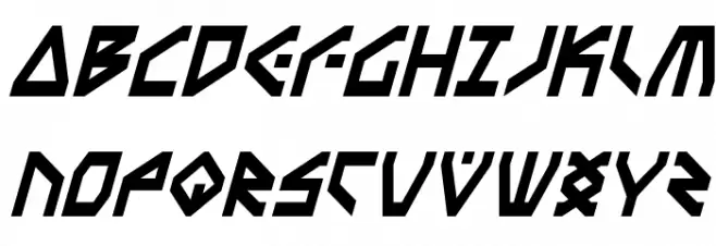 Terra Firma Condensed Italic 字体 大写