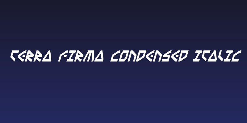 Terra Firma Condensed Italic Social Header