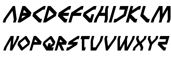 Terra Firma Condensed Italic Font LOWERCASE