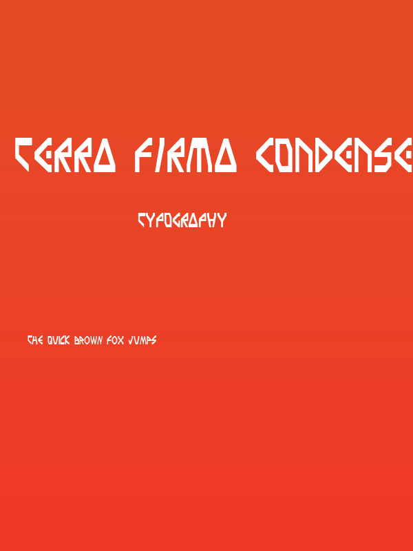 Terra Firma Condensed Poster