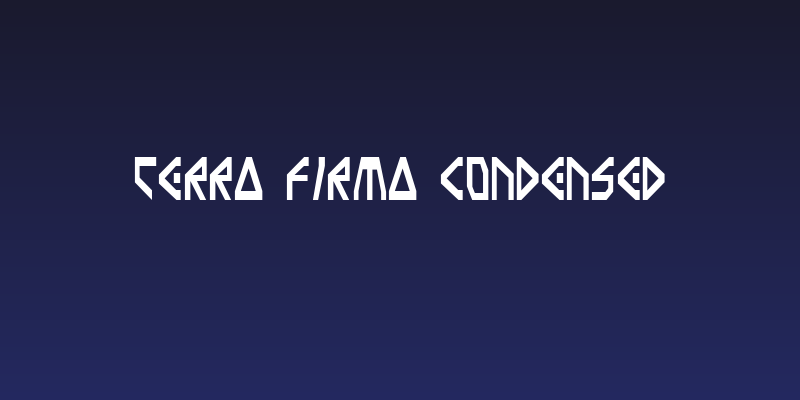 Terra Firma Condensed Social Header