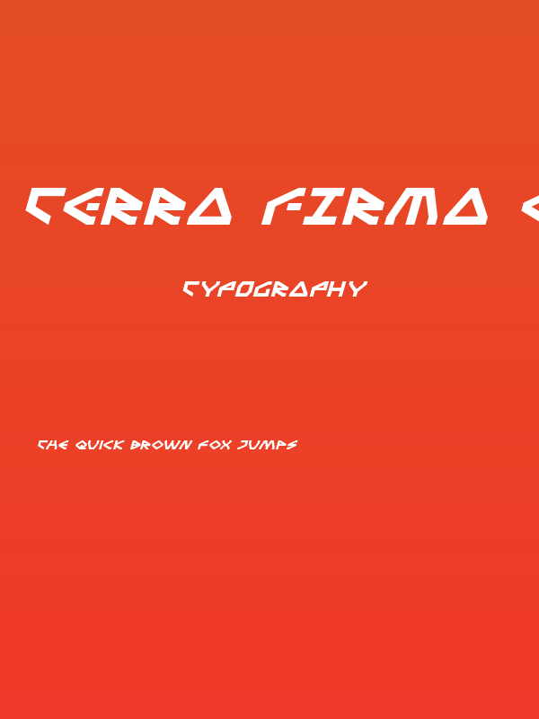 Terra Firma Expanded Italic Poster