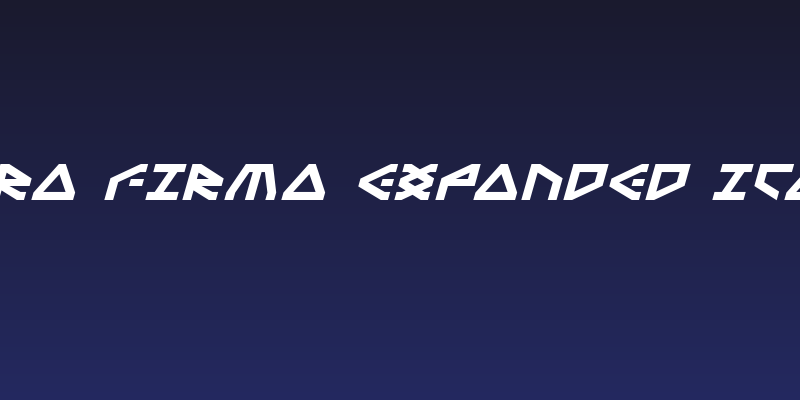 Terra Firma Expanded Italic Social Header