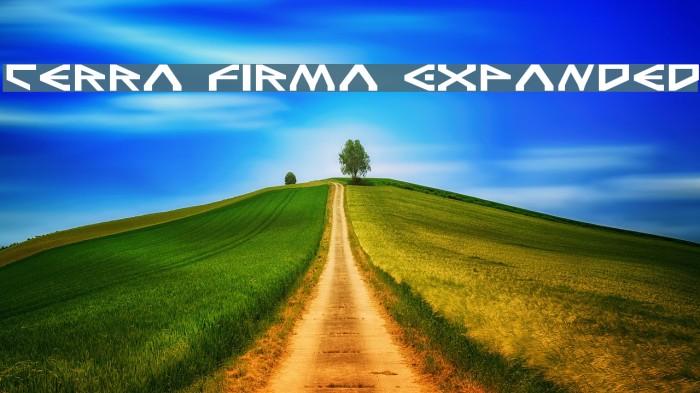 Terra Firma Expanded Font examples