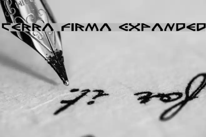 Terra Firma Expanded Font examples
