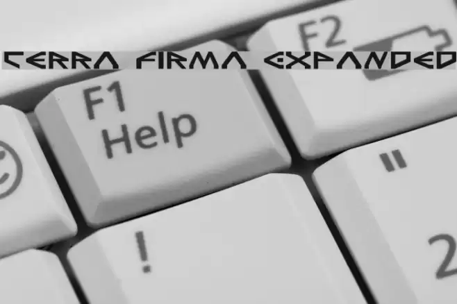 Terra Firma Expanded Font examples