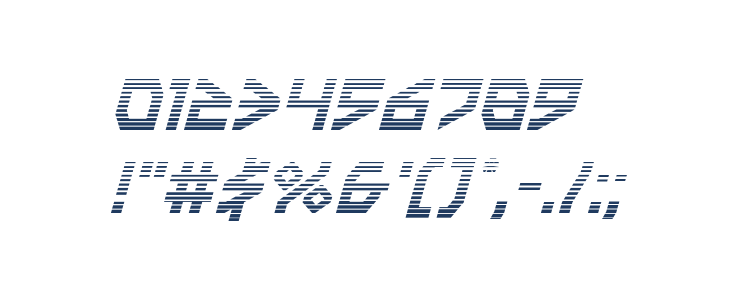 Terra Firma Gradient Italic Other Characters