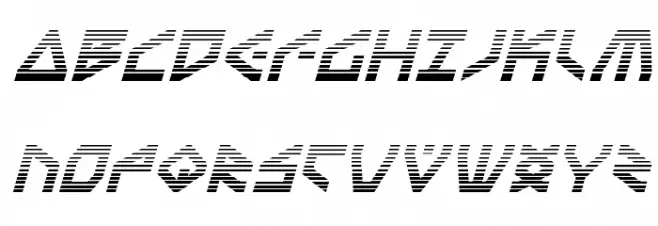 Terra Firma Gradient Italic फ़ॉन्ट अपरकेस