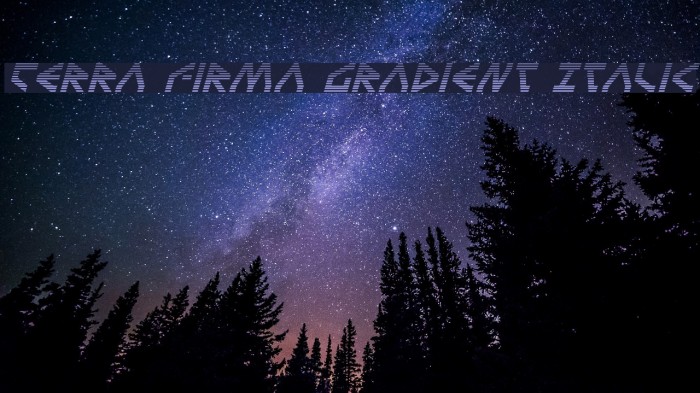 Terra Firma Gradient Italic Example 1