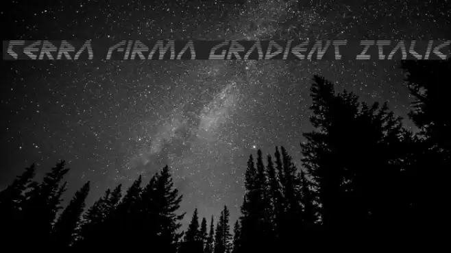Terra Firma Gradient Italic Font examples