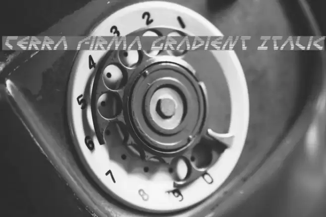 Terra Firma Gradient Italic Font examples