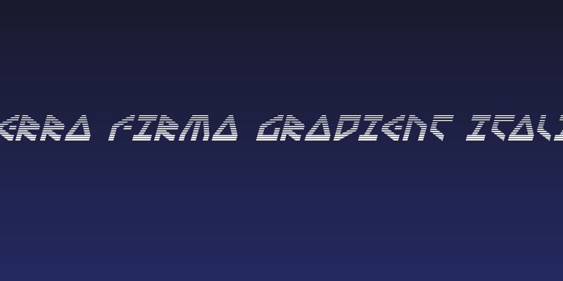 Terra Firma Gradient Italic Social Header