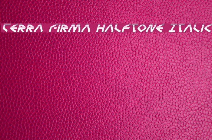 Terra Firma Halftone Italic Example 1