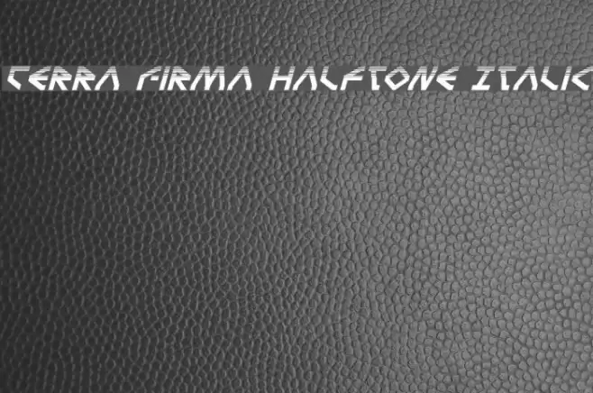 Terra Firma Halftone Italic Font examples