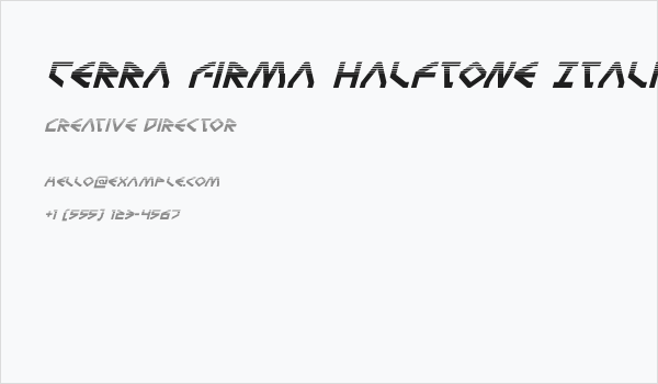 Terra Firma Halftone Italic Business Card
