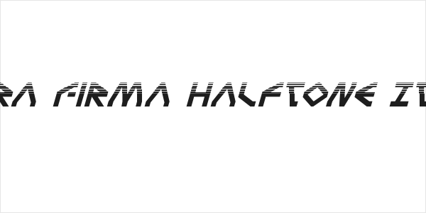 Terra Firma Halftone Italic Logo