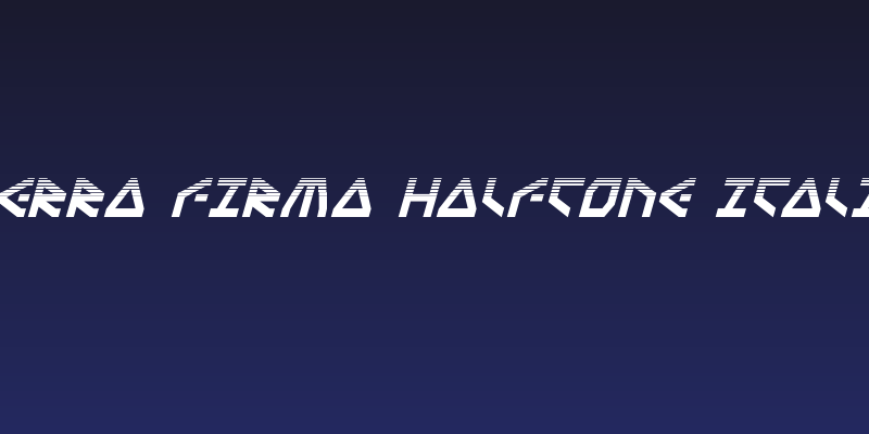 Terra Firma Halftone Italic Social Header