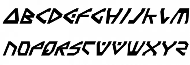 Terra Firma Italic फ़ॉन्ट अपरकेस