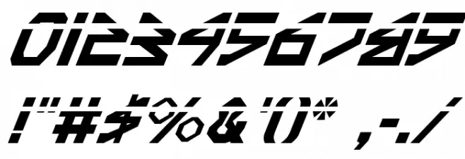 Terra Firma Laser Italic Font Alte caractere