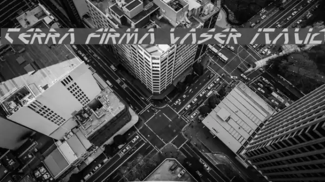 Terra Firma Laser Italic Font examples