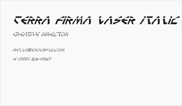 Terra Firma Laser Italic Business Card