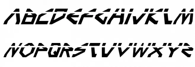 Terra Firma Laser Italic Font Litere mici