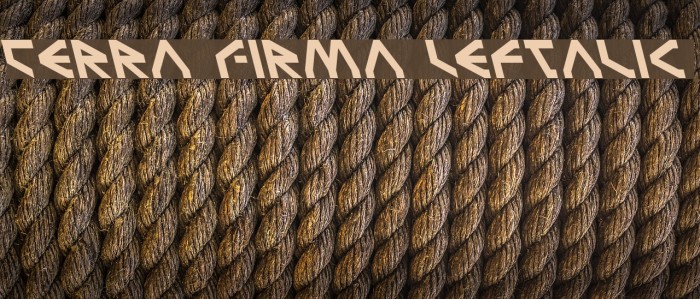 Terra Firma Leftalic Font examples