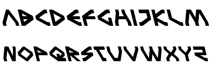 Terra Firma Leftalic Font LOWERCASE