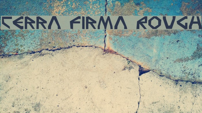 Terra Firma Rough Font examples