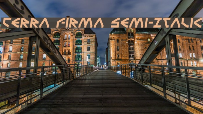 Terra Firma Semi-Italic Font examples
