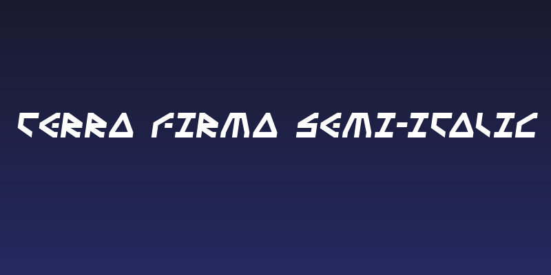 Terra Firma Semi-Italic Social Header