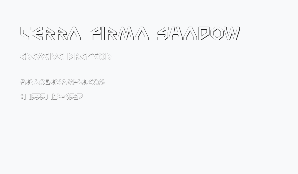 Terra Firma Shadow Business Card