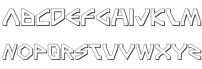 Terra Firma Shadow Font LOWERCASE
