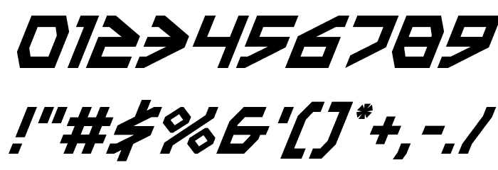 Terra Firma Super-Italic Font OTHER CHARS