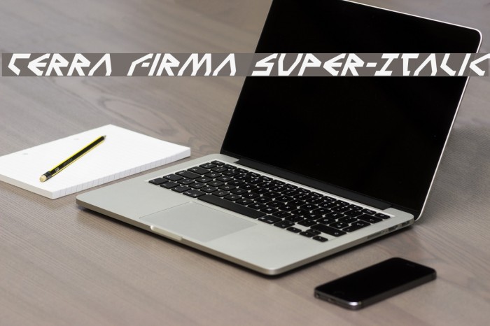 Terra Firma Super-Italic Font examples