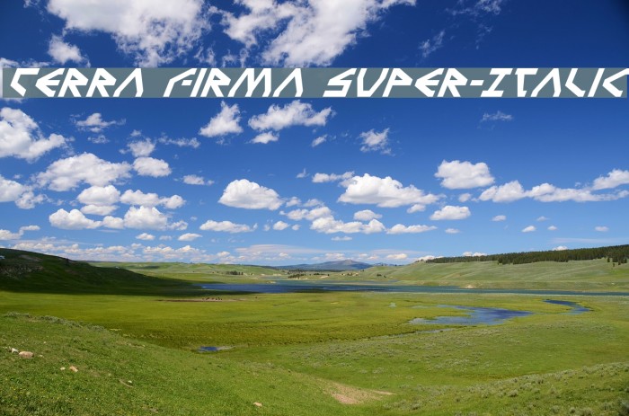 Terra Firma Super-Italic Font examples